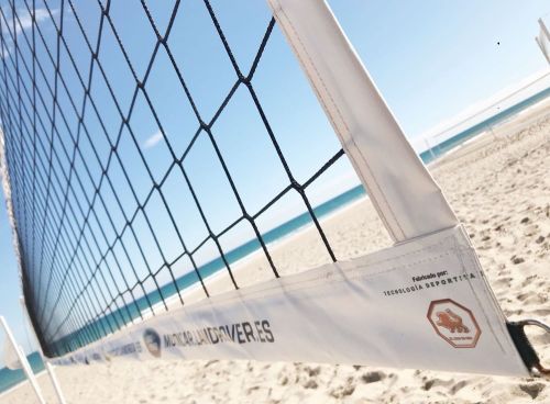 Сетка для пляжн. волейбола EL LEON DE ORO трен. 8,5х1 м d=3 мм (черный) без троса