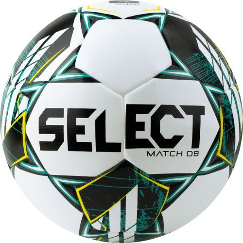 Мяч футбольный SELECT Match DВ V23 №55 FIFA Basic (ПУ) бело-зелено-черный Мяч футбольный SELECT Match DВ V23 №55 FIFA Basic (ПУ) бело-зелено-черный