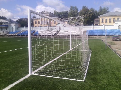 Ворота футбольные 7,32х2,44 м алюминиевые 100x120 мм стационарные SPORTWERK (SpW-AG-732-1)#6 Ворота футбольные 7,32х2,44 м алюминиевые 100x120 мм стационарные SPORTWERK (SpW-AG-732-1)#6