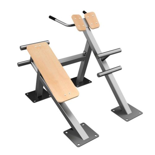 Уличный тренажер Скамья для пресса + гиперэкстензия ZAVODSPORTA Fix-1709#2