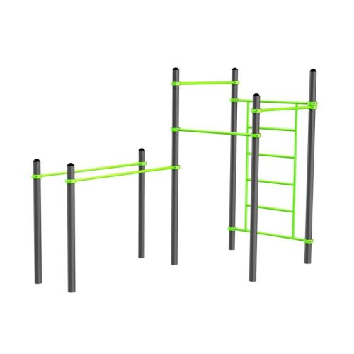 Воркаут (брусья, 3 перекладины, шведская стенка) ZAVODSPORTA W217