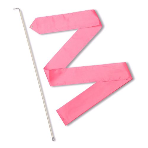 Лента гимнастическая с палочкой 6 м (розовый)