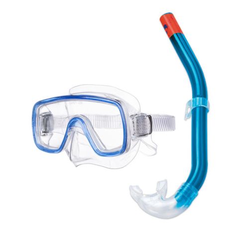 Набор для плавания SALVAS Kalua Set (маска Domino Sr.+ трубка Fizzy) синий#2
