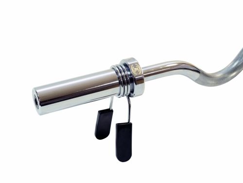 Гриф олимпийский сильноизогнутый хромированный 47" REBEL R-OB47-W-C (с замками)#4