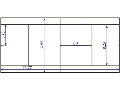Разметка игрового поля БОЛЬШОЙ ТЕННИС