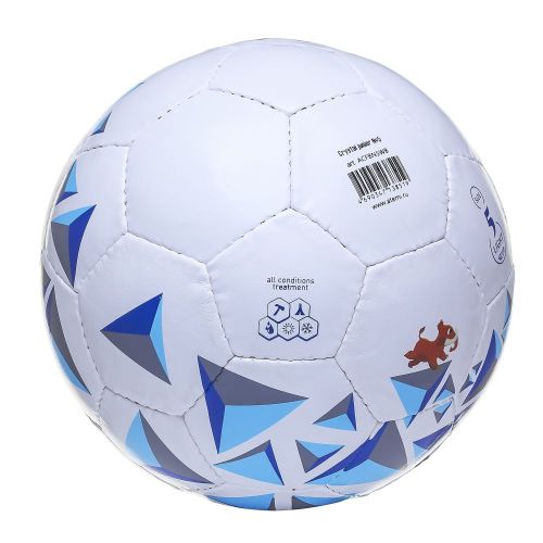 Мяч футбольный ATEMI CRYSTAL JUNIOR №5 (ПВХ) бело-сине-голубой#2