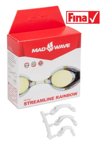 Очки стартовые MADWAVE STREAMLINE Rainbow (пурпурный)#4