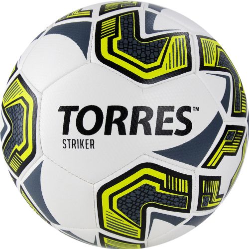 Мяч футбольный TORRES Striker №4 (ТПУ) бело-серо-желтый
