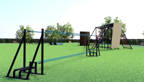 Элемент полосы препятствий Канатный мост 8 м#3