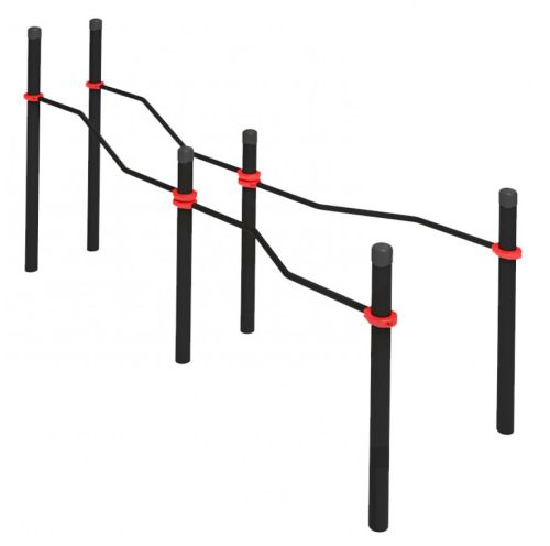 Параворкаут Брусья двойные, разноуровневые с подъездом для коляски#2 Параворкаут Брусья двойные, разноуровневые с подъездом для коляски#2