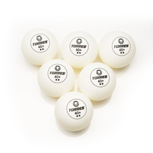 Мяч для настольного тенниса TORRES Club 2* (6 шт.) белый#8