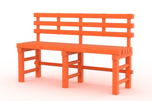 Скамья со спинкой 1300х420х450мм