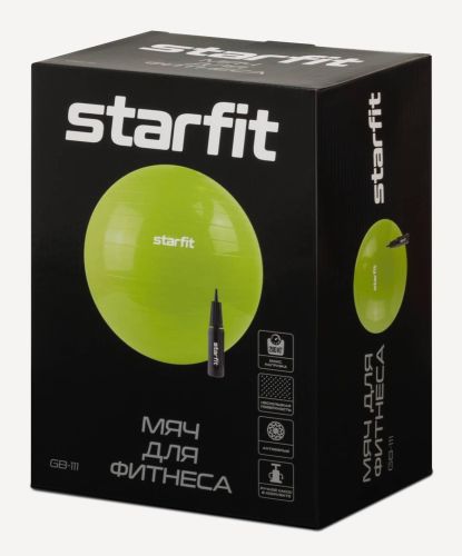 Фитбол STARFIT GB-111 85 см (антивзрыв, с насосом) сизый#4