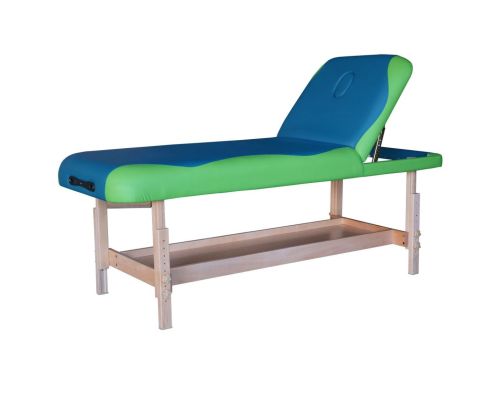 Массажный стол стационарный DFC NIRVANA SUPERIOR2 (дерев. ножки, 2 секции) бирюзовый с зеленым#3 Массажный стол стационарный DFC NIRVANA SUPERIOR2 (дерев. ножки, 2 секции) бирюзовый с зеленым#3