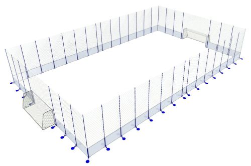 Сборно-разборная игровая арена 20х40 м с футбольными воротами 5х2 м SPORTWERK (SpW-AI-1)