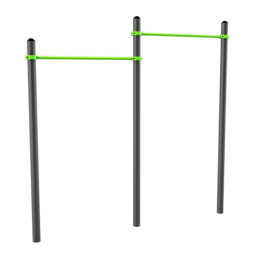 Воркаут Перекладины разноуровневые для подтягивания из виса на высокой перекладине ZAVODSPORTA W312