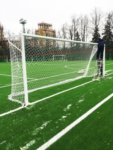 Ворота футбольные 7,32х2,44 м алюминиевые 100х120 мм стационарные SPORTWERK (SpW-AG-732-2P)#9