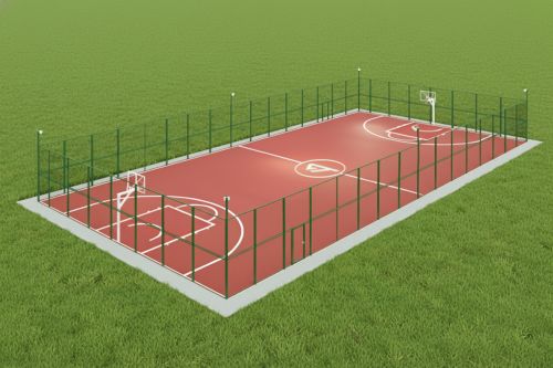 Баскетбольная площадка 19х32 м