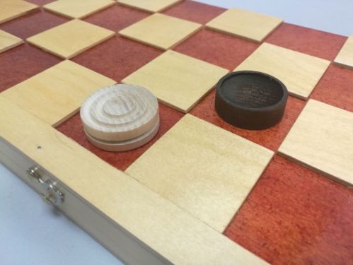 Шашки тактильные деревянные 64-клеточные для незрячих (слепых или слабовидящих) спортсменов#3