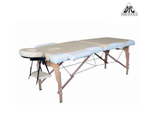 Массажный стол DFC NIRVANA Relax (дерев. ножки) бежевый + кремовый Массажный стол DFC NIRVANA Relax (дерев. ножки) бежевый + кремовый