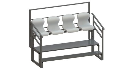 Трибуна однорядная на 4 места (с подъемом ряда) СТ-385 Трибуна однорядная на 4 места (с подъемом ряда) СТ-385