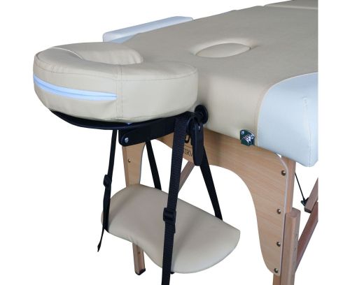Массажный стол DFC NIRVANA Relax (дерев. ножки) бежевый + кремовый#4 Массажный стол DFC NIRVANA Relax (дерев. ножки) бежевый + кремовый#4