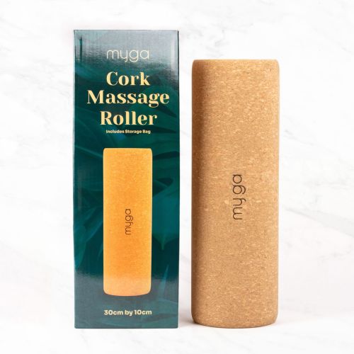 Массажный ролик MYGA Cork Massage Roller 30х10 см (пробка)#5