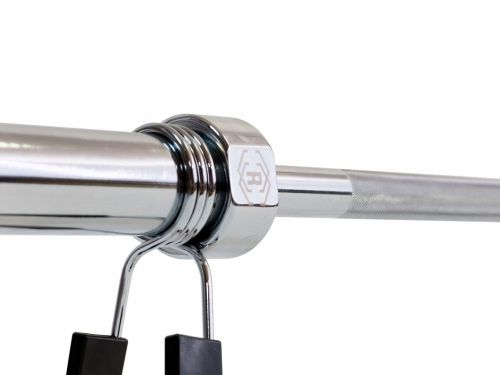 Гриф олимпийский прямой хромированный 60" REBEL R-OB60-C (с замками)#3