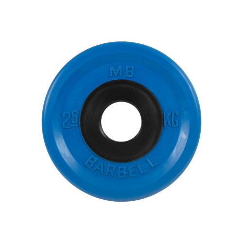 Диск обрезиненный евро-классик 2,5кг, d=51мм (синий) MB Barbell MB-PltCE-2,5