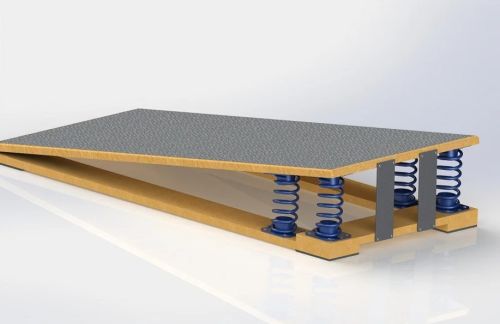 Мостик гимнастический подкидной со стропами (4 пружины)