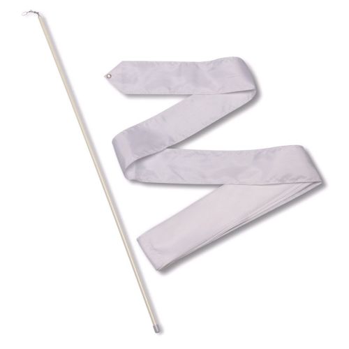 Лента гимнастическая с палочкой 6 м (белый)