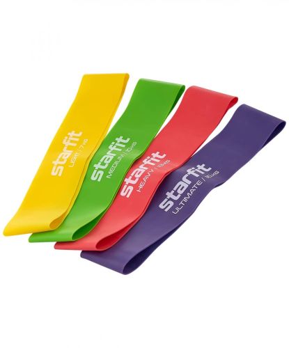 Эспандеры STARFIT ES-203 латекс (4 шт.) неон