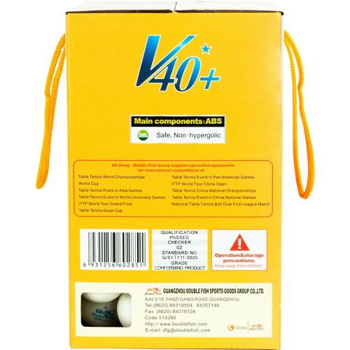 Мяч для настольного тенниса DOUBLE FISH 1* V40+1 (100 шт.)#3 Мяч для настольного тенниса DOUBLE FISH 1* V40+1 (100 шт.)#3