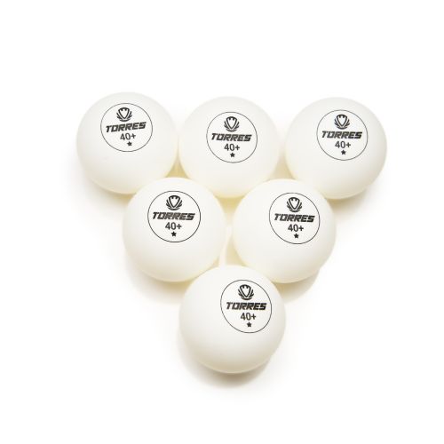 Мяч для настольного тенниса TORRES Training 1* (6 шт.) белый#7