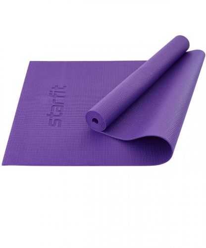 Коврик для йоги и фитнеса STARFIT FM-101 PVC 173x61х0,4 см (фиолетовый)