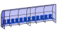 Скамейка для запасных игроков (12 мест, боковины закрыты) СТ-170#3