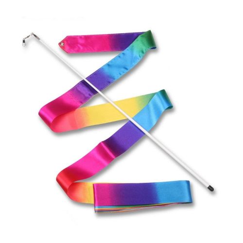 Лента гимнастическая с палочкой 6 м (мультиколор)