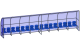 Скамейка для запасных игроков (16 мест, боковины закрыты) СТ-172#2
