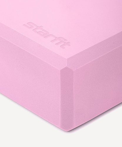 Блок для йоги STARFIT Core YB-200 EVA 22,5х15 см (розовый пастель)#3