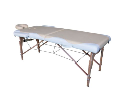 Массажный стол DFC NIRVANA Relax (дерев. ножки) бежевый + кремовый#2 Массажный стол DFC NIRVANA Relax (дерев. ножки) бежевый + кремовый#2