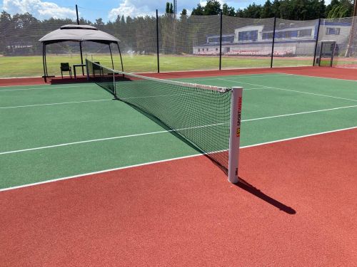 Стойки теннисные стационарные алюминиевые 100х120 мм со стаканами SPORTWERK (SPW-AТ-3)#4