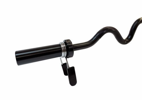 Гриф олимпийский сильноизогнутый черный 47" REBEL R-OB47-W-BK (с замками)#2