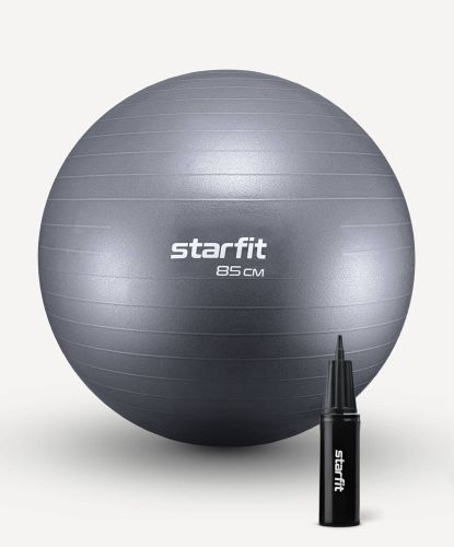 Фитбол STARFIT GB-111 85 см (антивзрыв, с насосом) сизый