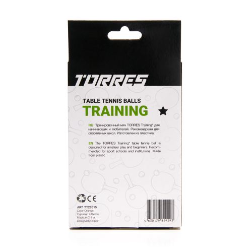 Мяч для настольного тенниса TORRES Training 1* (6 шт.) оранжевый#5