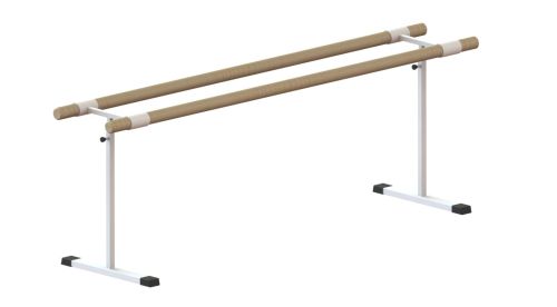Переносной хореографический (балетный) станок с регулировкой высоты двухрядный с резиновыми накладками 2000 мм (дуб) СТ-268 Переносной хореографический (балетный) станок с регулировкой высоты двухрядный с резиновыми накладками 2000 мм (дуб) СТ-268