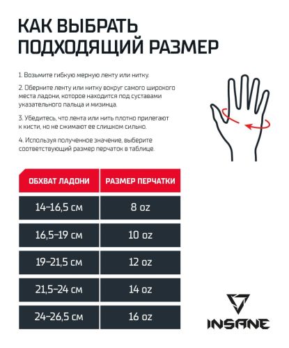 Перчатки боксерские INSANE IMPACT IN24-BG003 (красный)#6