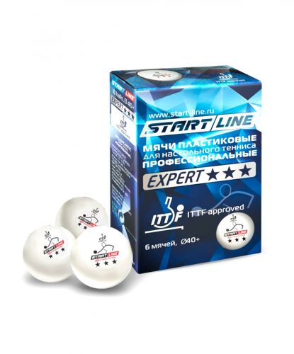 Мяч для настольного тенниса Expert ITTF 3* (6 шт.) Мяч для настольного тенниса Expert ITTF 3* (6 шт.)