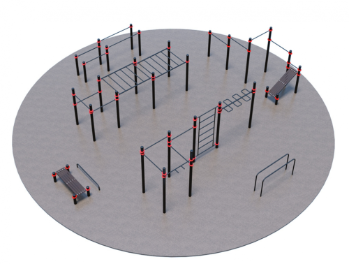 Уличная спортивная площадка Воркаут ТС-2-3