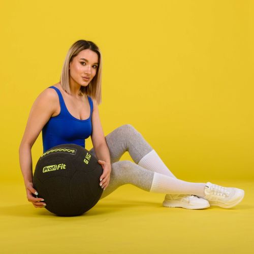 Медицинбол набивной кевларовый (Kevlar Wallball) PROFI-FIT 9 кг#2