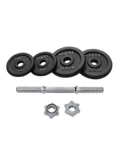 Гантель разборная чугунная STARFIT DB-715 8 кг Гантель разборная чугунная STARFIT DB-715 8 кг